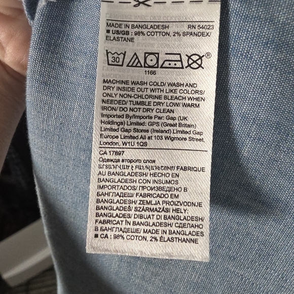 Banana Republic Light Blue Denim Mini Dress Size 6 - Picture 8 of 9